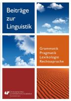 Okładka książki Beitrge zur Linguistik. Grammatik Pragmatik...