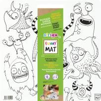 Opakowanie Biała mata Strigo Funny Mat Słodkie Potworki 40x40cm