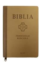 Okładka książki Biblia pierwszego Kościoła beżowa z paginatorami