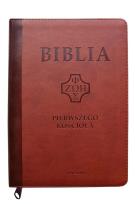 Okładka książki Biblia pierwszego Kościoła kasztanowa paginatory