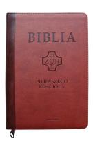Okładka książki Biblia pierwszego Kościoła z paginat. mahoniowa