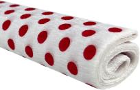 Opakowanie Bibuła marszczona 50x200 kropki czerwone na białym 10 rolek