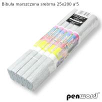 Opakowanie Bibuła marszczona srebrna 25x200 (5szt)