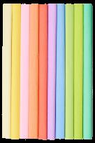 Opakowanie BIBUŁA MARSZCZONA TOP 2000 CREATINIO 50X200 MIX PASTELOWY: kremowy, żołty, róż, brzoskwinia, łosoś, lilia, błękit, pistacja, limonka, mięta KOMPLET 10 SZTUK