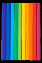 Opakowanie BIBUŁA MARSZCZONA TOP 2000 CREATINIO 50X200 MIX TĘCZOWY: bordowy, czerwony, c.pomarańcz, j.pomarańcz, żółty, j.zielony, zielony, turkusowy, niebieski, fiolet KOMPLET 10 SZTUK