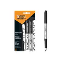 Opakowanie BIC Intensity Permanent Fine 1.8mm Marker czarny Blister 3szt