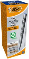 Opakowanie BIC Marking Fine Pocket ECOlutions Marker niebieski Pudełko 12szt