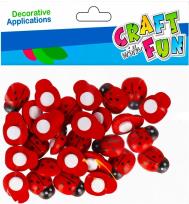 Opakowanie Biedronki drewniane samoprzylepne 15mm 25szt