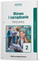 Okładka książki Biznes i zarządzanie LO 2 karty pracy ZP