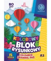 Opakowanie Blok kolorowy barwiony A3/15K (10szt) ASTRA