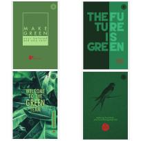 Opakowanie Blok notatnik A5/80K kratka Think Green (4szt)