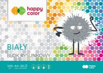 Opakowanie Blok rysunkowy biały A4 100g Happy Color pakiet 20sztuk
