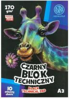 Opakowanie Blok techniczny Astrapap black A3 170g 10 ark pakiet 10 sztuk