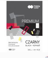 Opakowanie Blok techniczny czarny A4 Premium 220g Happy Color pakiet 20sztuk
