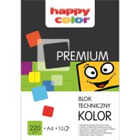 Opakowanie Blok techniczny kolorowy A3 Premium 220g Happy Color pakiet 10sztuk