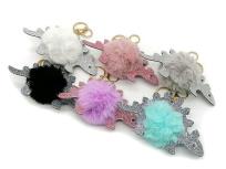 Opakowanie Brelok brokatowy z pluszem Dinozaur MIX