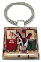 Opakowanie Brelok do kluczy K01 Konie w stajni