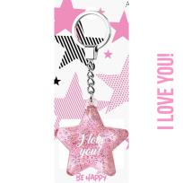 Opakowanie Brelok gwiazdka I love you!