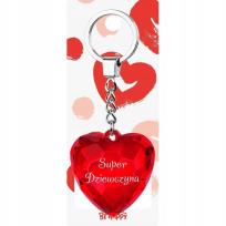Opakowanie Brelok serce Super Dziewczyna