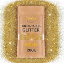 Opakowanie Brokat holograficzny do farb slime złoty 200g
