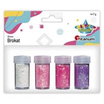 Opakowanie Brokat w słoiczku 4 kolory