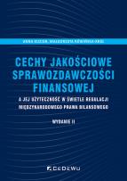 Okładka książki Cechy jakościowe sprawozdawczości finansowej..