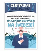 Opakowanie Certyfikat A4 Dzień Super Dziadka 5szt