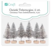 Opakowanie Choinka dekoracyjna srebrna 5cm 6szt