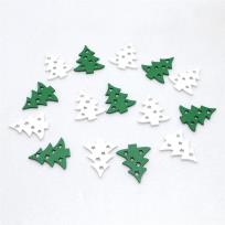 Opakowanie Choinki samoprzylepne z drewna 16szt