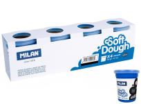 Opakowanie Ciastolina Milan basic 4 słoiczki x 116 g czarna