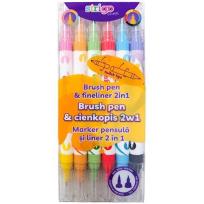 Opakowanie Cienkopis dwustronny 6 kolorów