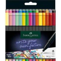 Opakowanie Cienkopisy Grip 30 kolorów FABER CASTELL