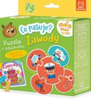 Okładka książki Co pasuje? Zawody. Puzzle + książeczka