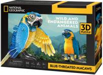 Opakowanie Cubic Fun Puzzle 3D National Geographic Zagrożone zwierzęta - Ara Szafirowa