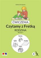 Okładka książki Ćwiczenia. Czytamy z Fretką cz.4 Rodzina. Wyrazy 1