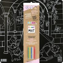 Opakowanie Czarna mata Strigo Funny Mat Księżniczka 40x40 cm + kreda