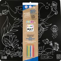 Opakowanie Czarna Strigo Funny Mat Ocean 40x40 cm + kreda