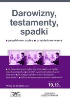 Okładka książki Darowizny, testamenty, spadki 1/2023