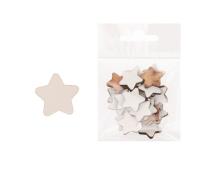 Opakowanie Dekoracja drewniana 24szt Gwiazda średnia