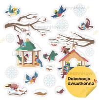 Opakowanie Dekoracja zimowa - Karmniki na gałęzi 19el
