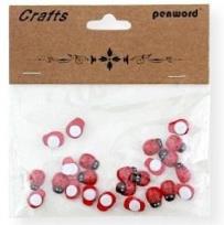 Opakowanie Dekoracje drewniane biedronki 8x11mm 24szt