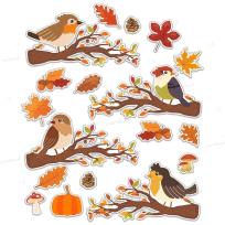 Opakowanie Dekoracje jesienne - ptaszki na gałęzi A3 14szt