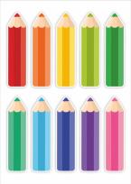 Opakowanie Dekoracje - kolorowe kredki 10szt