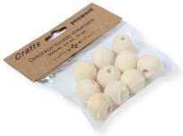 Opakowanie Dekoracje koraliki drewniane 20mm 10szt