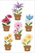 Opakowanie Dekoracje okienne dwustrone - Kwiatki... 6szt