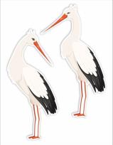 Opakowanie Dekoracje okienne dwustronne - Bociany 01 2szt