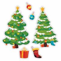 Opakowanie Dekoracje okienne dwustronne - Choinki 02 6el