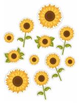 Opakowanie Dekoracje okienne dwustronne - Słoneczniki 01 11sz