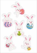 Opakowanie Dekoracje okienne dwustronne - Zajączki... 6szt