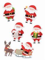 Opakowanie Dekoracje okienne świąteczne - Mikołaje 01 5szt